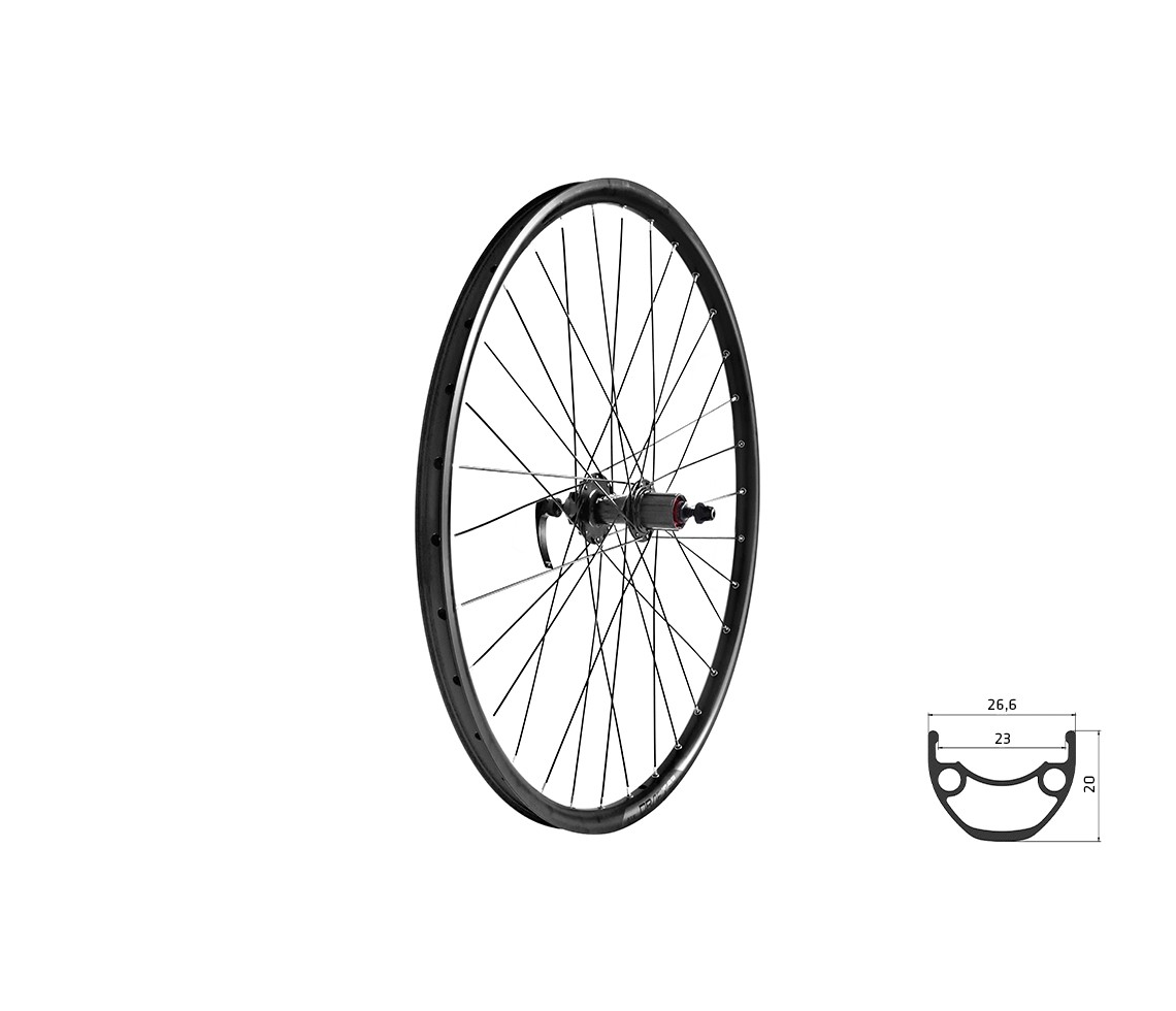 Zapletené koleso zadné KLS DRAFT DSC 23 R, 27,5", black