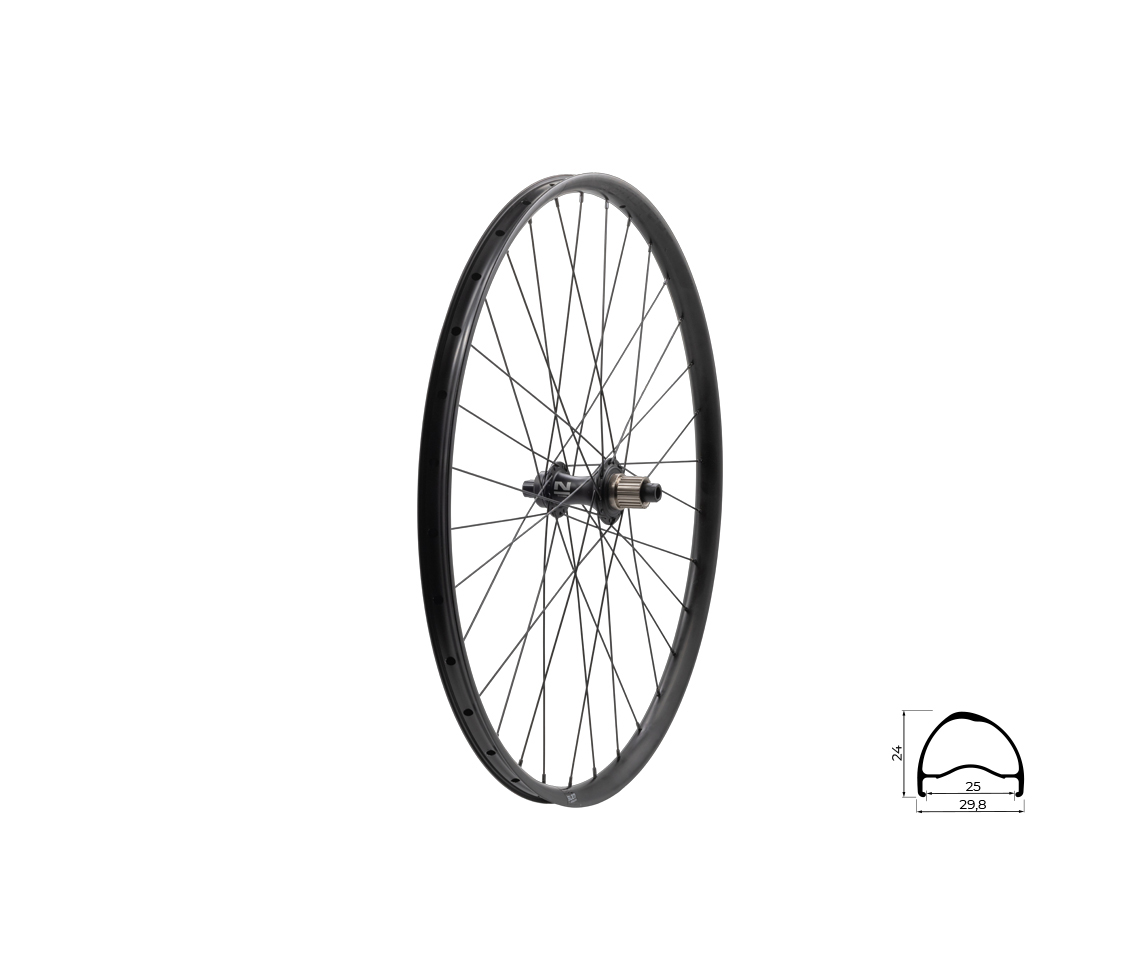 Zapletené koleso zadné KLS SEGADOR 25 SL DSC R, 28/29", black