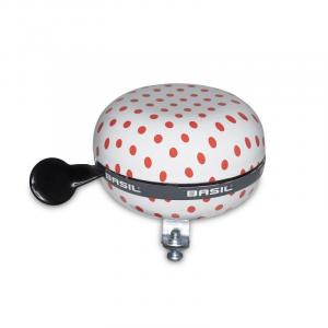 Zvonek Basil BIG BELL POLKADOT Biela/erven bodky