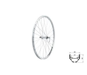 Zapleten koleso predn KLS DRAFT F, 26", silver