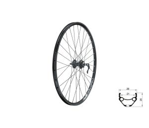 Zapleten koleso predn KLS DRAFT DSC F, 27,5", black