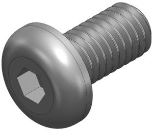 Skrutka konektoru bat�rie Theos F S_1575_R00 - Screw_ISO 7380_M5x10 black thread lock
