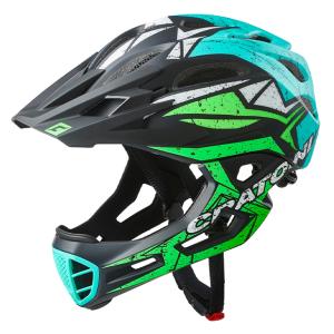Prilba CRATONI C-MANIAC Pro - black-lime-turquoise matt 2020, L-XL (59-62cm)