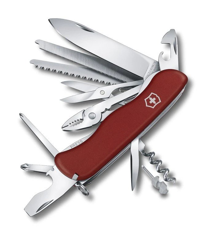Nôž vreckový Victorinox 0.8564 WORKCHAMP s poistkou, červený